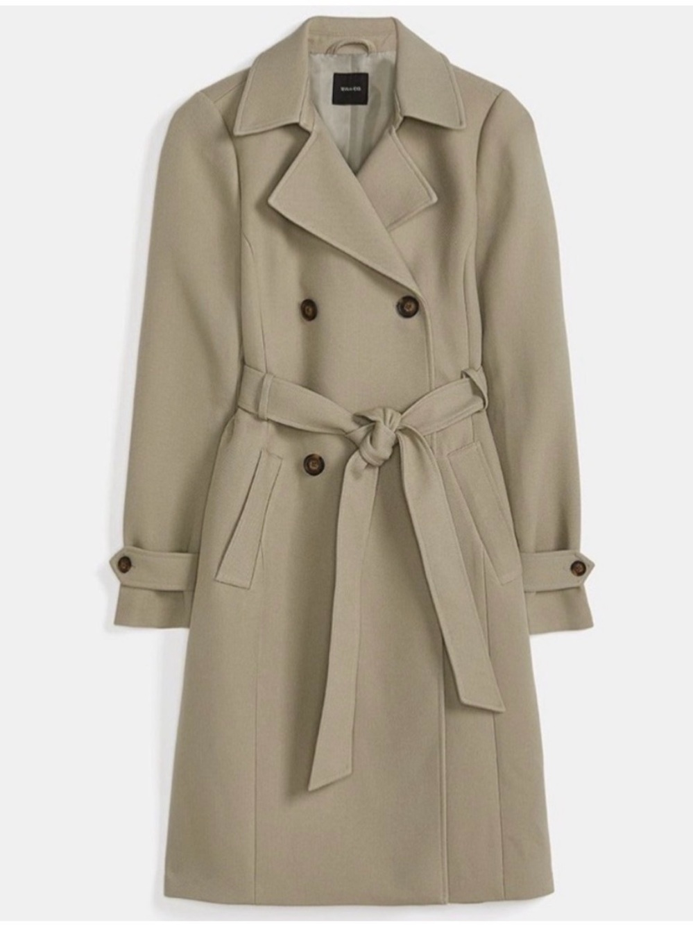 Double-Breasted Trench Coat - Beige
